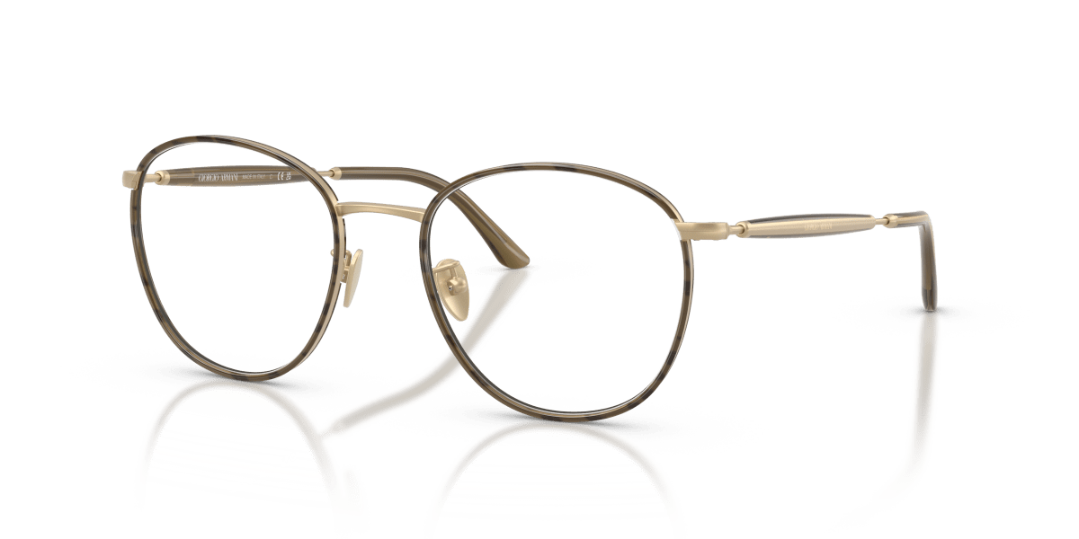 0AR5161J Matte Pale Gold / Demo Lens (3417) three quarter view image 1 barcode 8056262565698