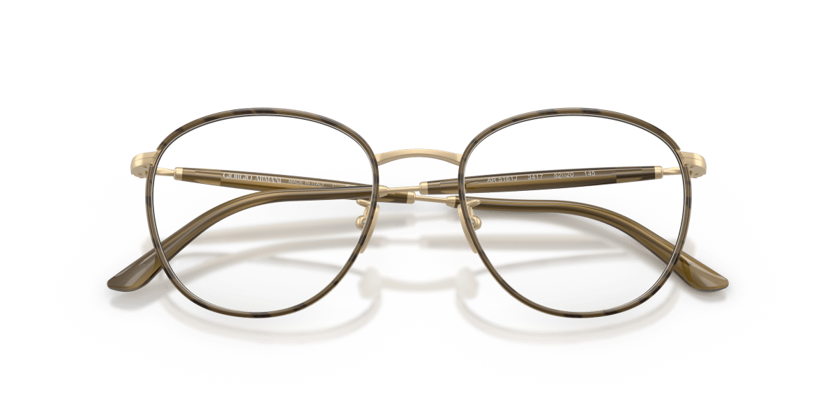 0AR5161J Matte Pale Gold / Demo Lens (3417) close front view image 5 barcode 8056262565698