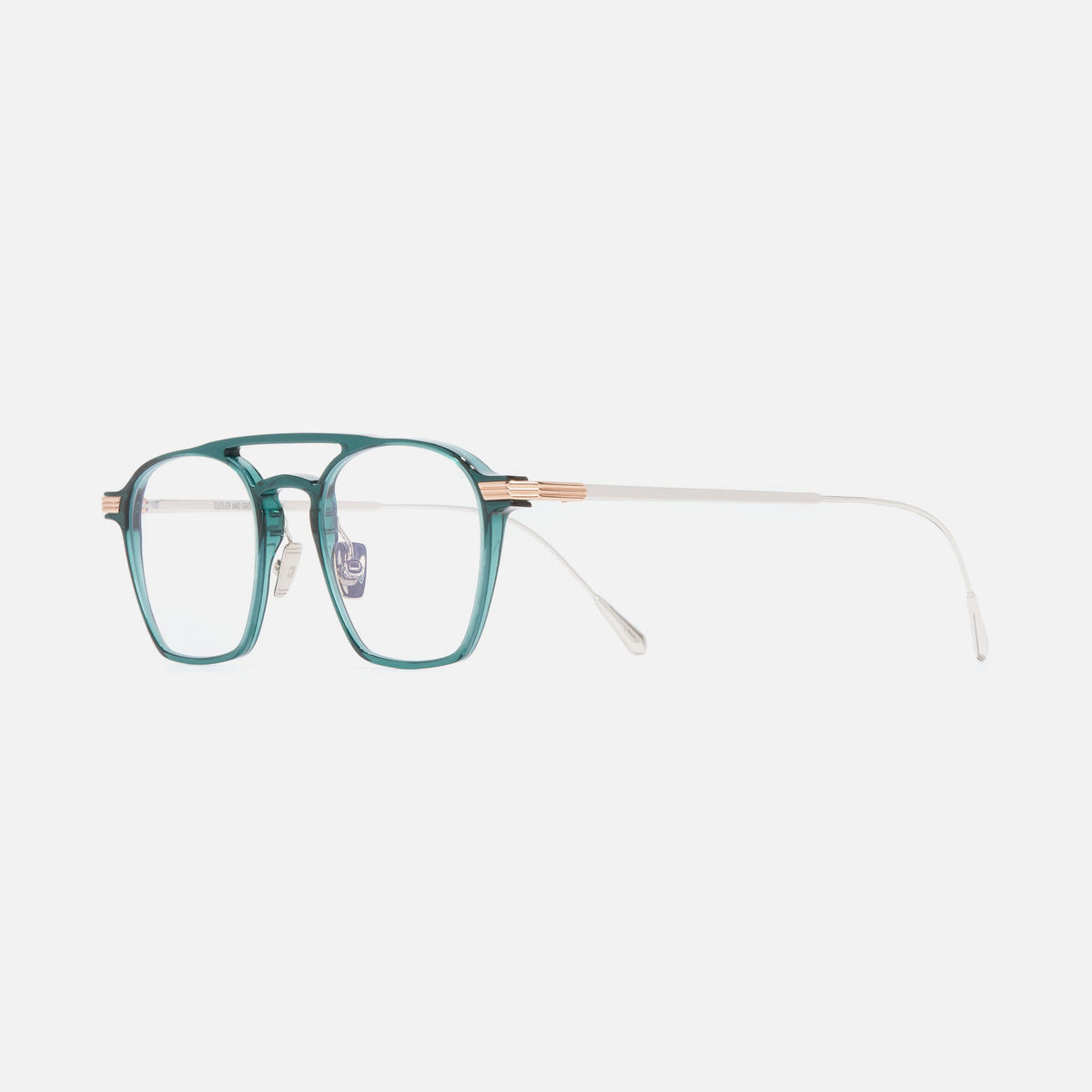 Cutler and Gross AUOP-0009-48-03 Green/Rose Gold image 2