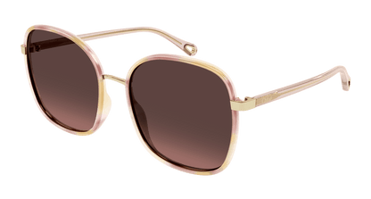 Chloé CH0031S Havana/Red, 59mm 889652515618
