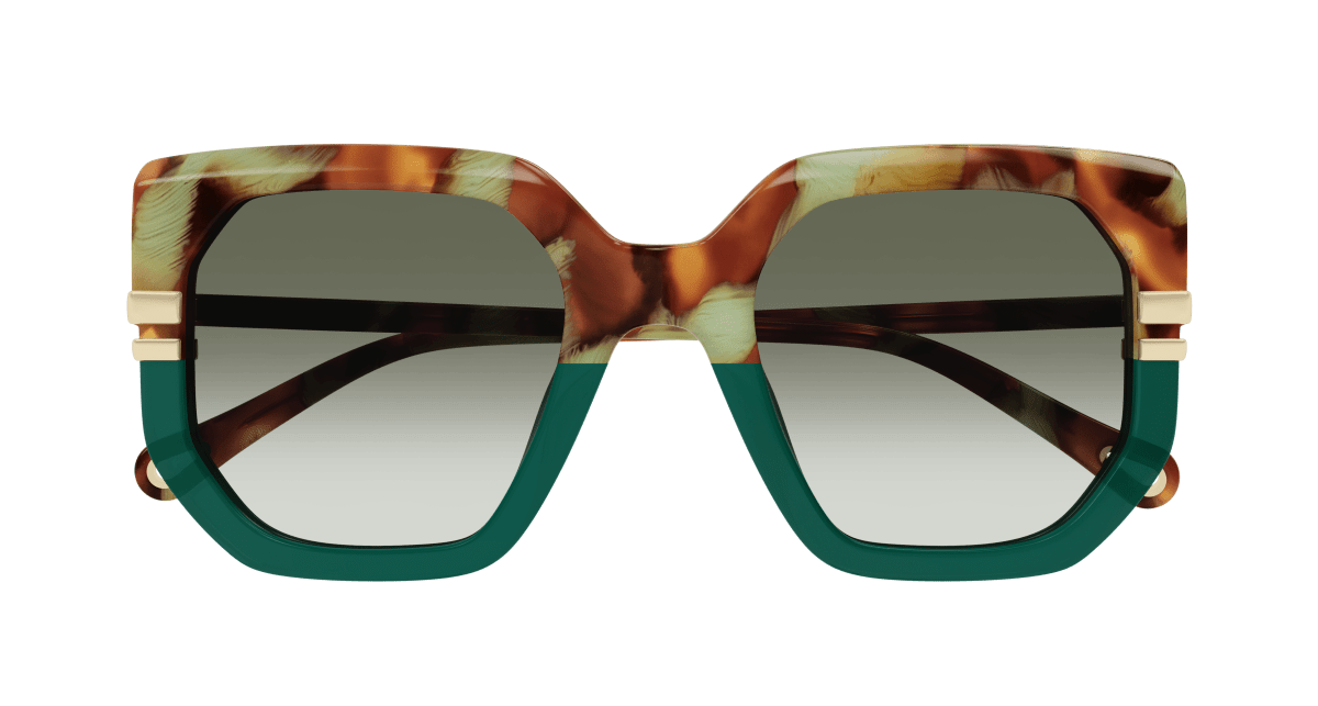 Chloé CH0240S Havana/Green, 53mm 889652483047