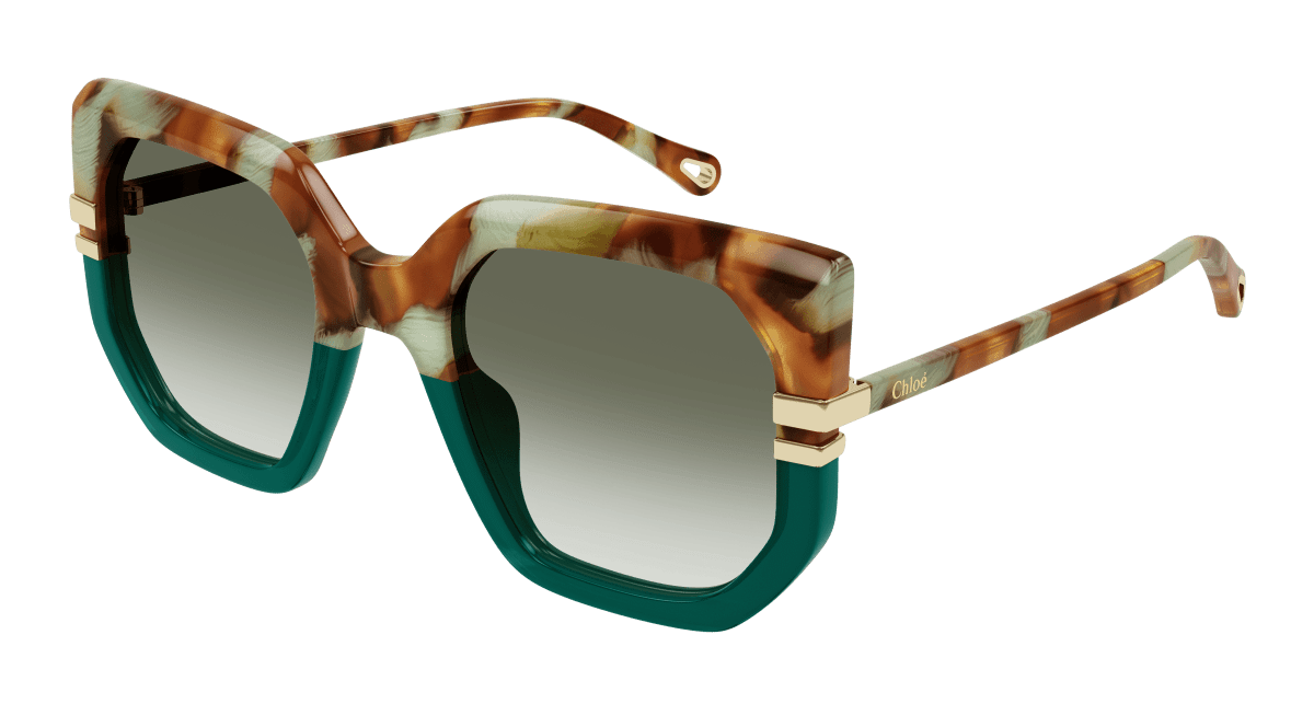 Chloé CH0240S Havana/Green, 53mm 889652483047