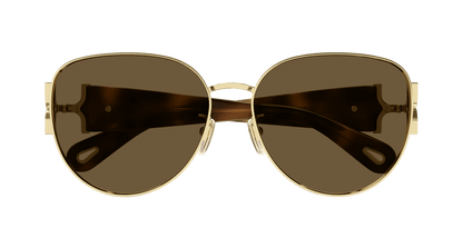 Chloé CH0261SK Gold/Brown, 61mm 889652514932