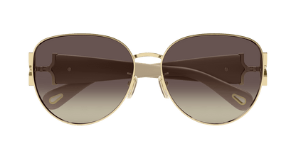 Chloé CH0261SK Gold/Brown, 61mm 889652514949