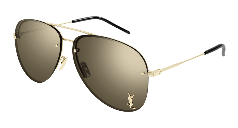 Gold Sunglasses Saint Laurent 889652058498
