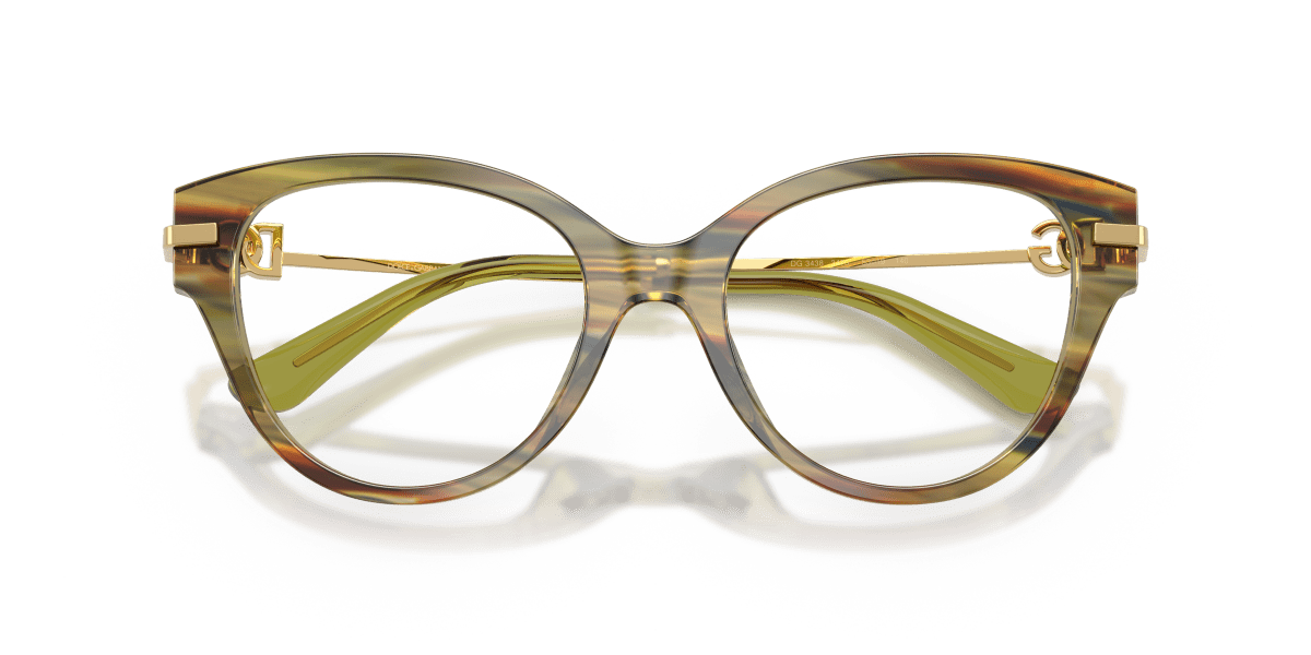 0DG3438 Striped Green Transparent close front view image 5 barcode 8056262835555