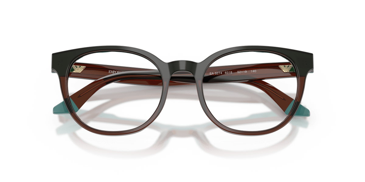0EA3274 Transparent Brown/Teal close front view image 5 barcode 8056262584194