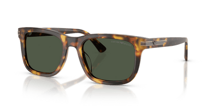 0EA4282U Shiny Havana Brown / Dark Green Polarized (59939A) three quarter view image 1 barcode 8056262980903