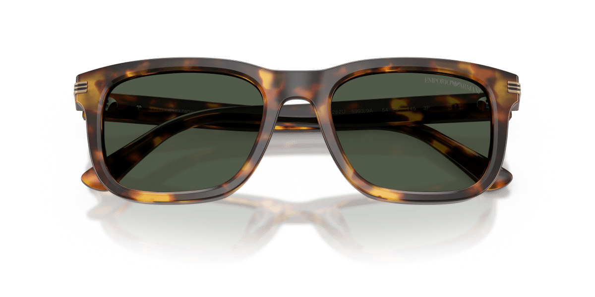 0EA4282U Shiny Havana Brown / Dark Green Polarized (59939A) close front view image 5 barcode 8056262980903