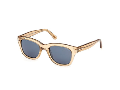 Shiny Light Brown Male Sunglasses Tom Ford 889214496010