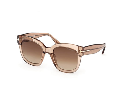Shiny Light Brown Female Sunglasses Tom Ford 889214602923