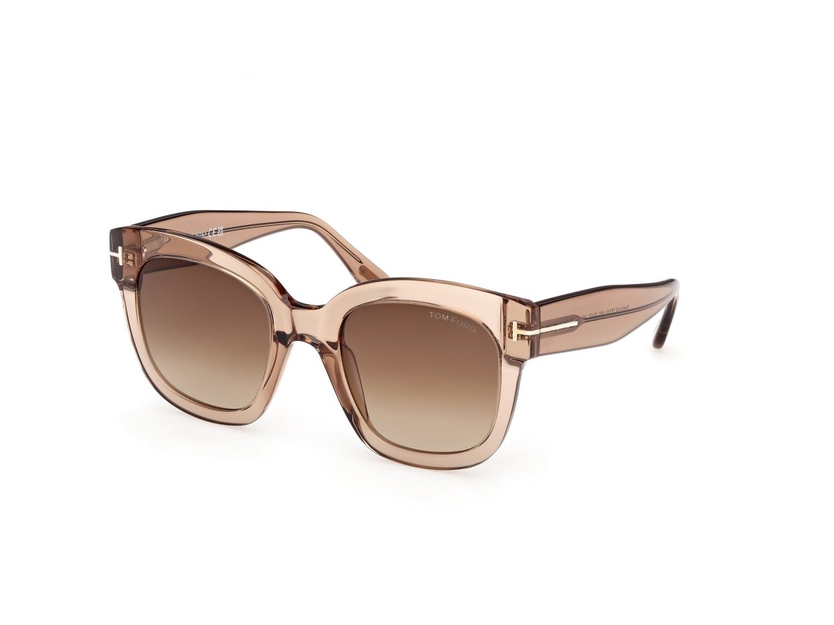 Shiny Light Brown Female Sunglasses Tom Ford 889214602923