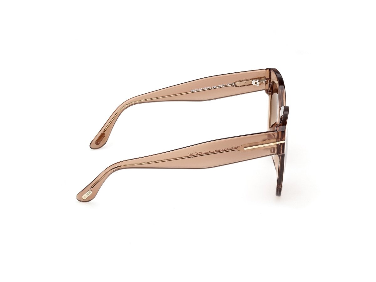 Shiny Light Brown Female Sunglasses Tom Ford 889214602923