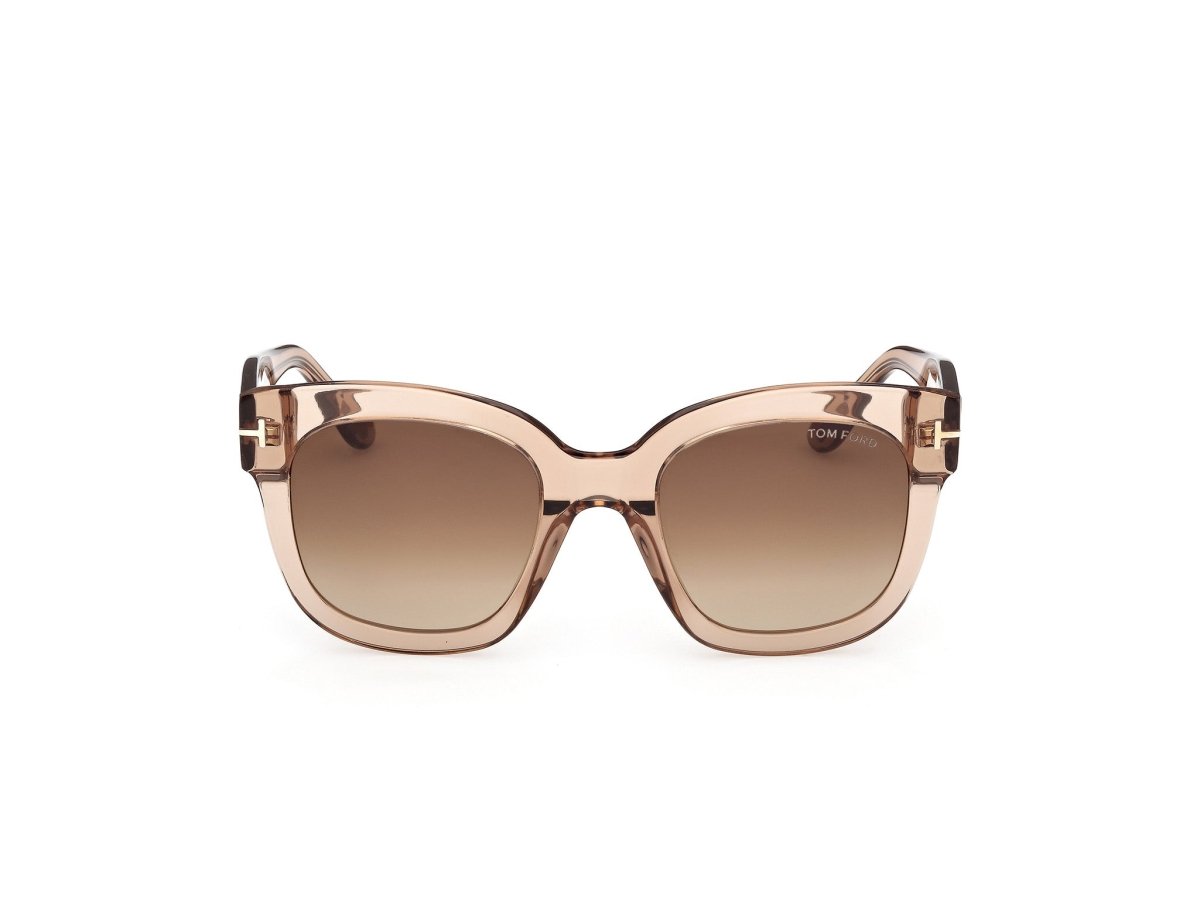 Shiny Light Brown Female Sunglasses Tom Ford 889214602923