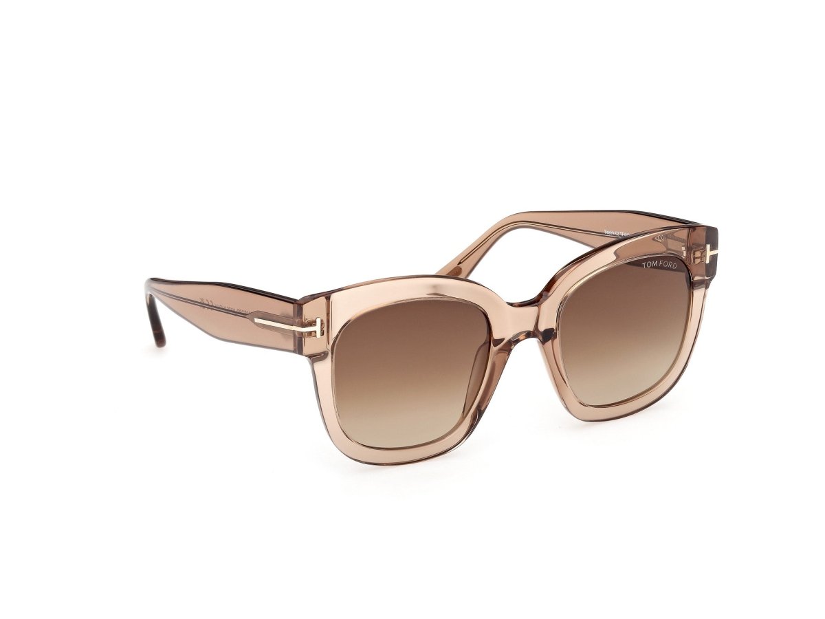 Shiny Light Brown Female Sunglasses Tom Ford 889214602923