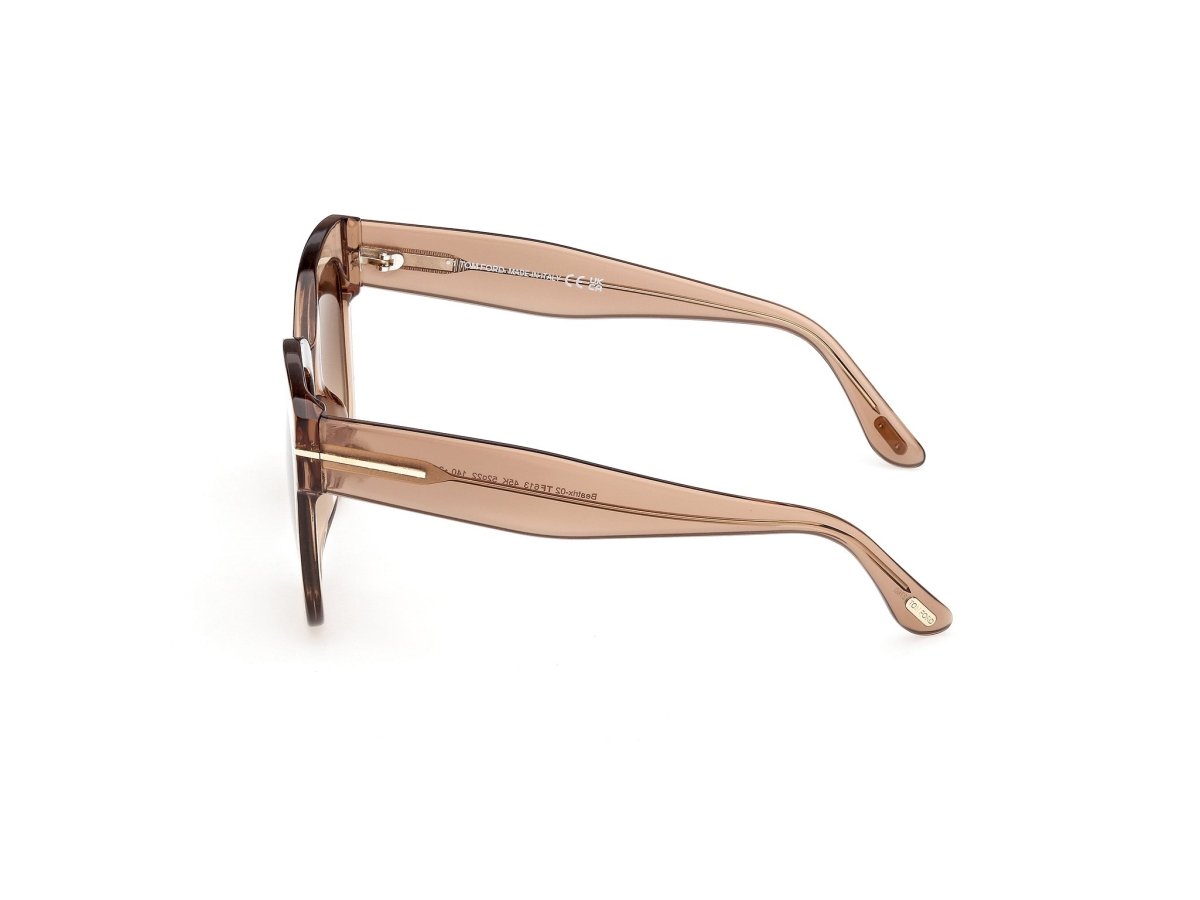 Shiny Light Brown Female Sunglasses Tom Ford 889214602923