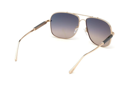 Shiny Rose Gold Gradient Smoke Male Sunglasses Tom Ford 889214007148
