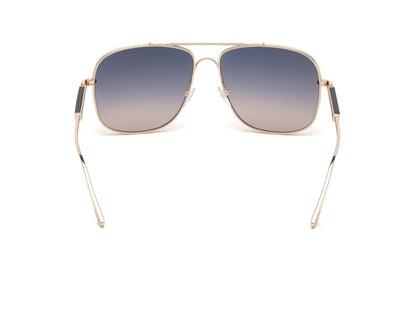 Shiny Rose Gold Gradient Smoke Male Sunglasses Tom Ford 889214007148