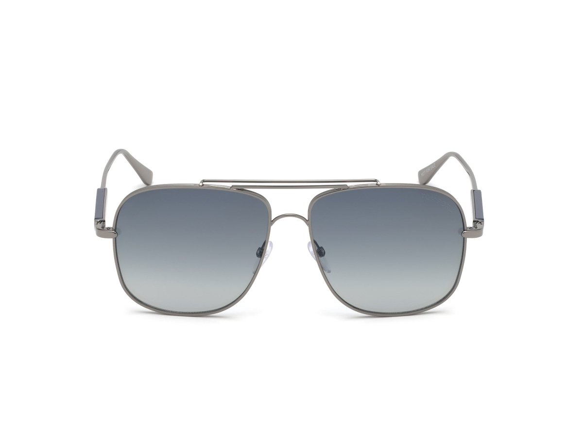 Shiny Dark Ruthenium Gradient Blue Male Sunglasses Tom Ford 889214007131