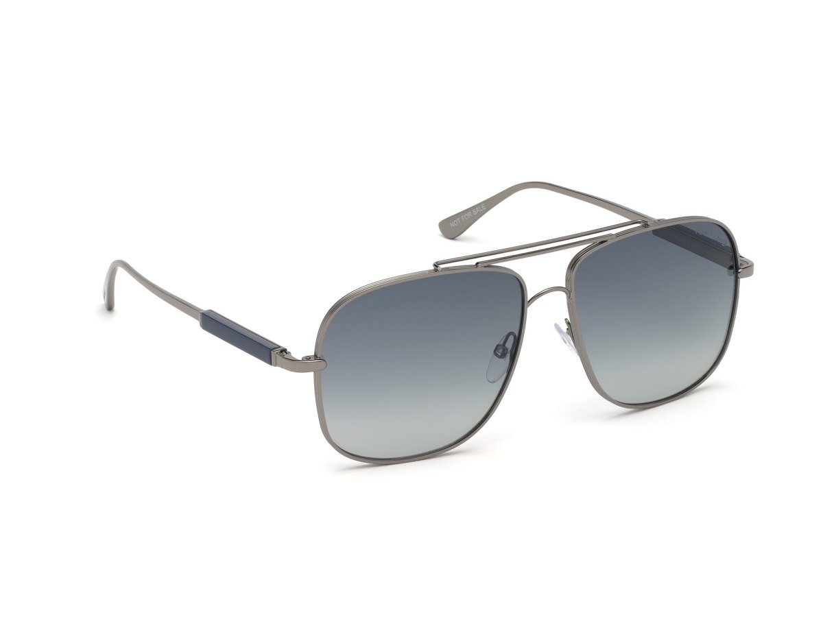 Shiny Dark Ruthenium Gradient Blue Male Sunglasses Tom Ford 889214007131