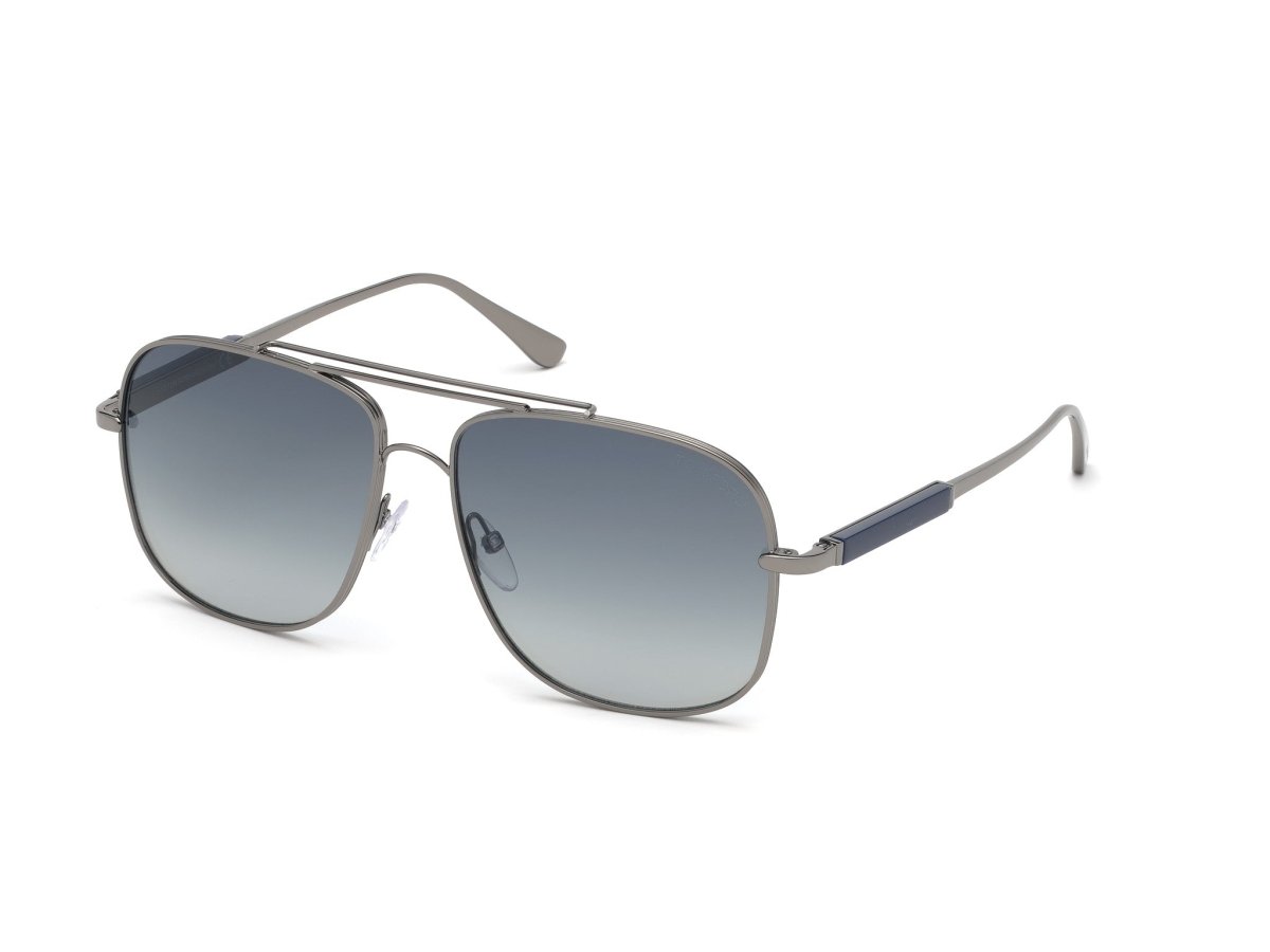 Shiny Dark Ruthenium Gradient Blue Male Sunglasses Tom Ford 889214007131