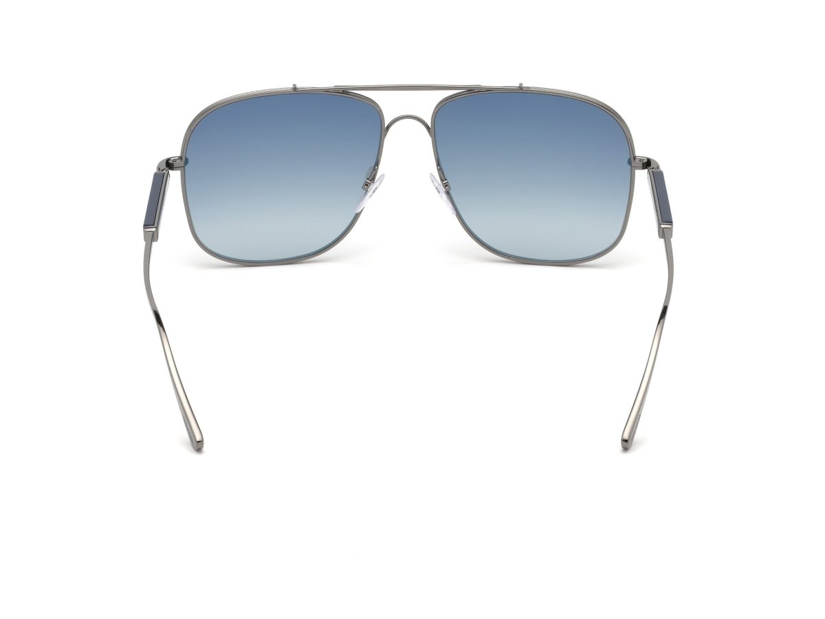Shiny Dark Ruthenium Gradient Blue Male Sunglasses Tom Ford 889214007131
