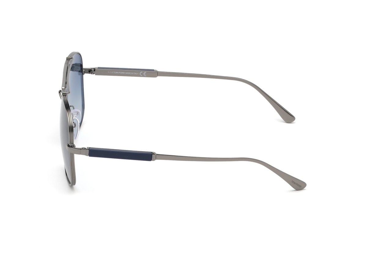 Shiny Dark Ruthenium Gradient Blue Male Sunglasses Tom Ford 889214007131
