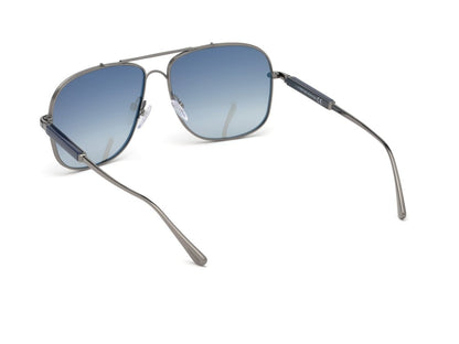 Shiny Dark Ruthenium Gradient Blue Male Sunglasses Tom Ford 889214007131