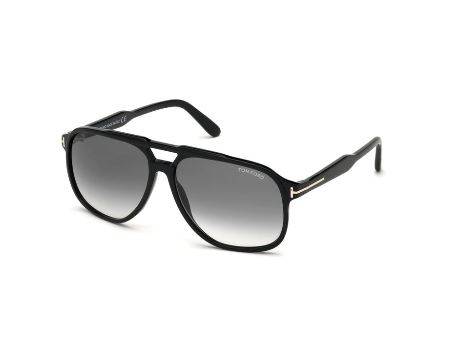 Shiny Black Gradient Smoke Male Sunglasses Tom Ford 889214094742