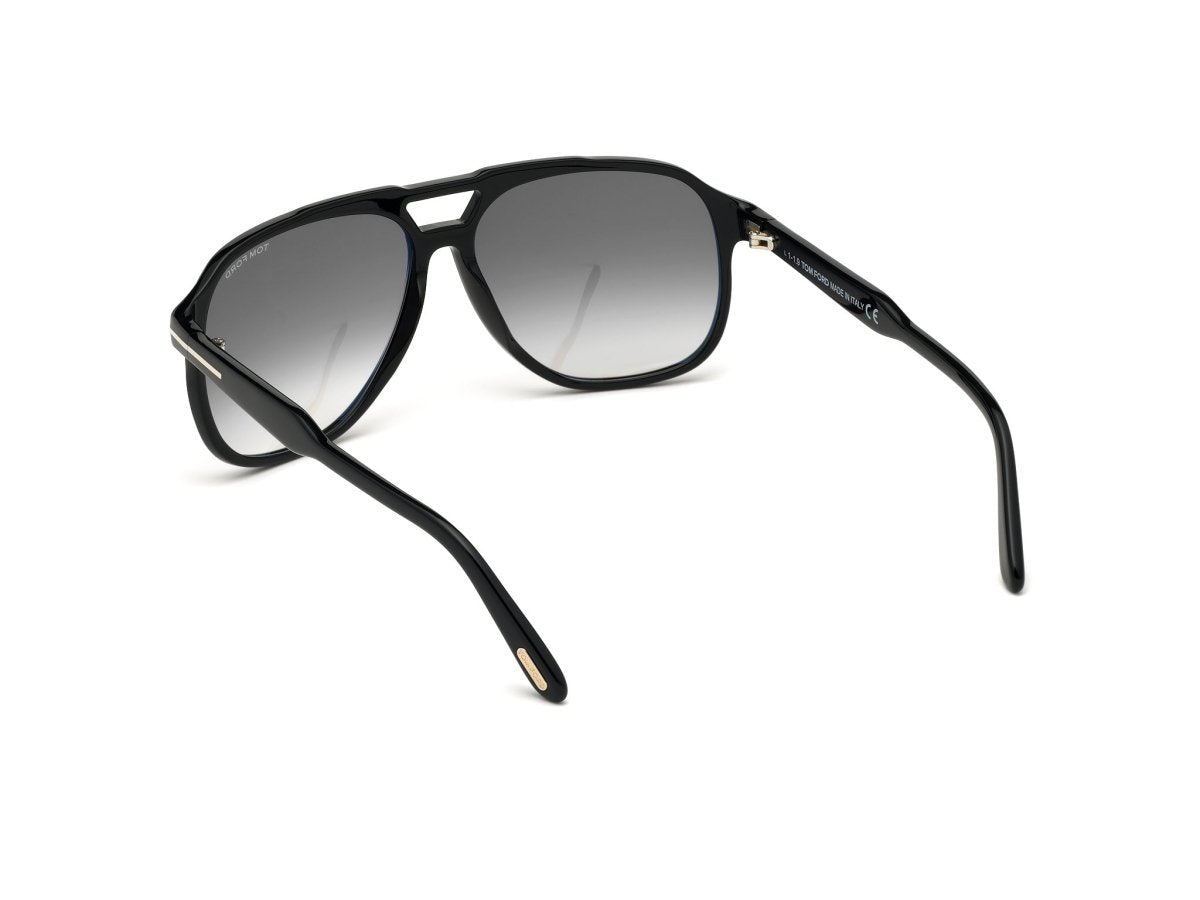 Shiny Black Gradient Smoke Male Sunglasses Tom Ford 889214094742
