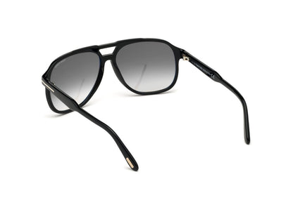 Shiny Black Gradient Smoke Male Sunglasses Tom Ford 889214094742