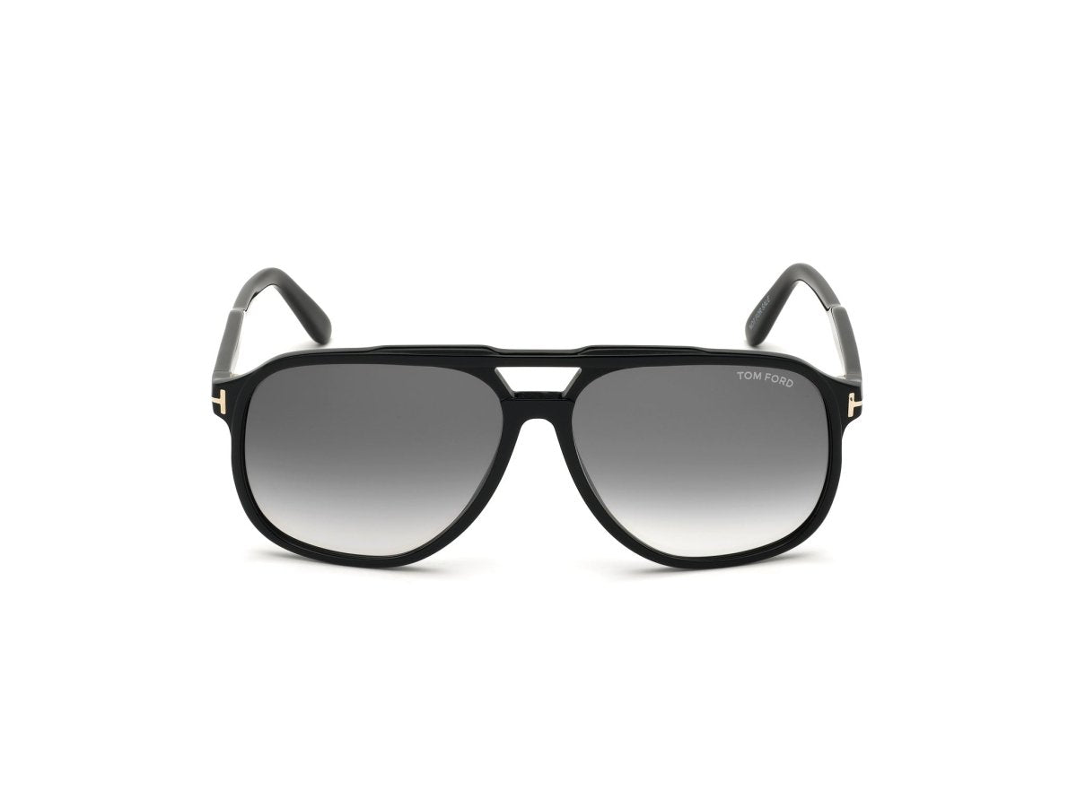 Shiny Black Gradient Smoke Male Sunglasses Tom Ford 889214094742