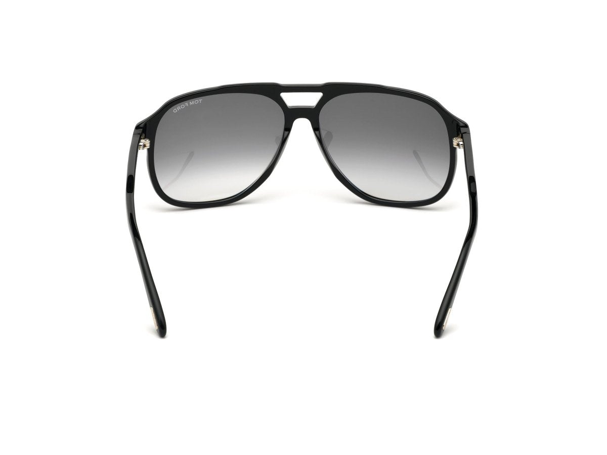 Shiny Black Gradient Smoke Male Sunglasses Tom Ford 889214094742
