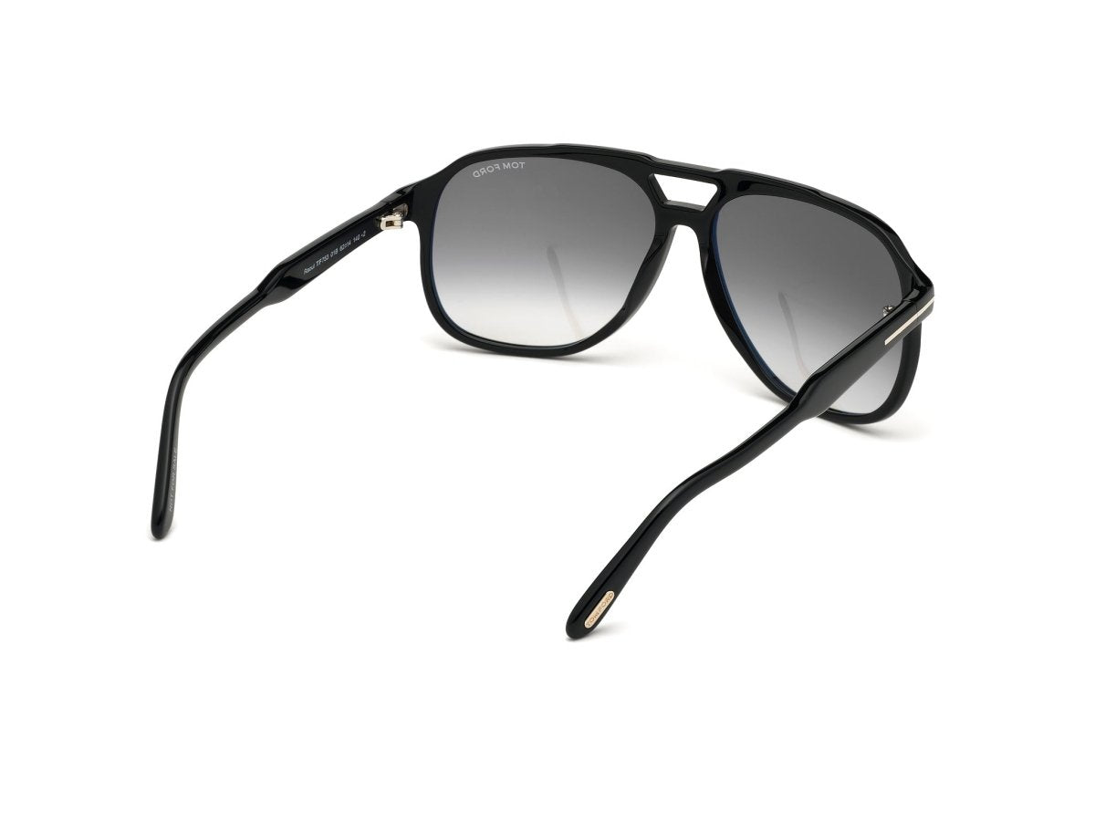 Shiny Black Gradient Smoke Male Sunglasses Tom Ford 889214094742