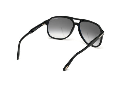 Shiny Black Gradient Smoke Male Sunglasses Tom Ford 889214094742