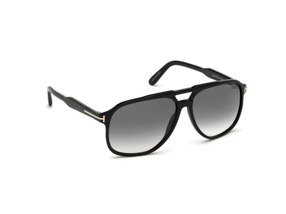 Shiny Black Gradient Smoke Male Sunglasses Tom Ford 889214094742