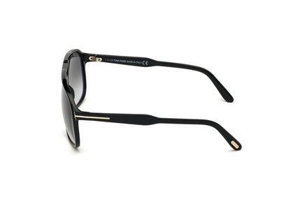 Shiny Black Gradient Smoke Male Sunglasses Tom Ford 889214094742