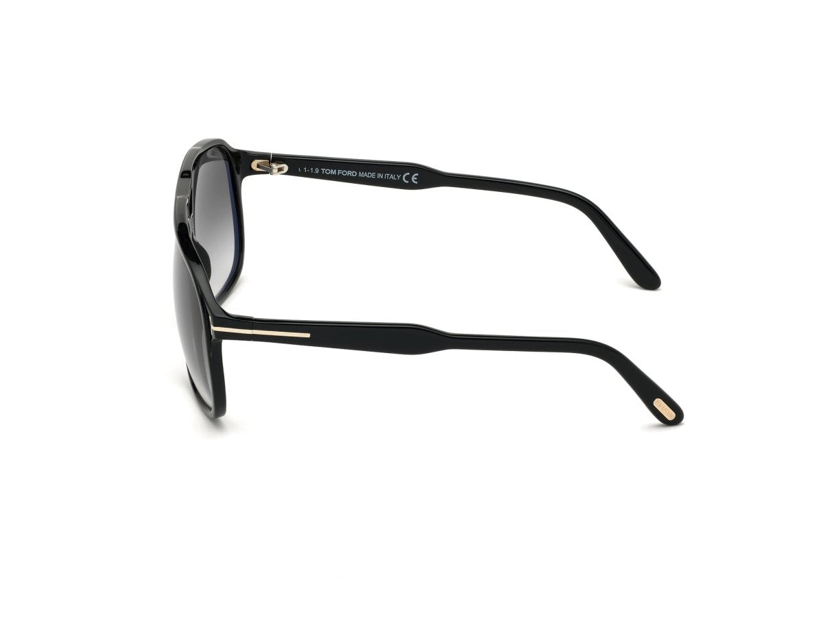 Shiny Black Gradient Smoke Male Sunglasses Tom Ford 889214094742
