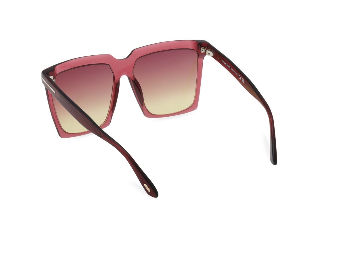 Shiny Bordeaux Female Sunglasses Tom Ford 889214496805