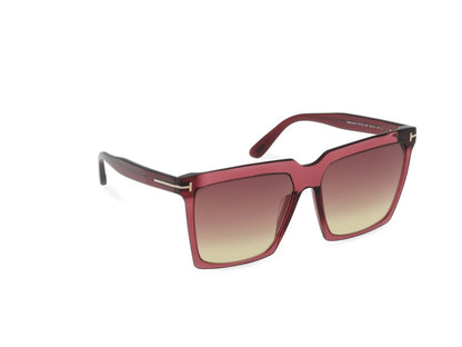 Shiny Bordeaux Female Sunglasses Tom Ford 889214496805