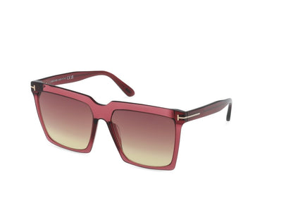 Shiny Bordeaux Female Sunglasses Tom Ford 889214496805
