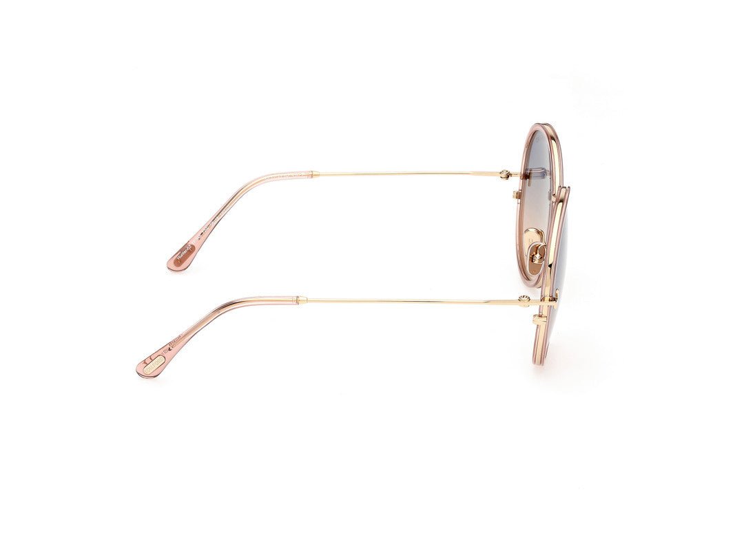 Shiny Light Pink Female Sunglasses Tom Ford 889214318725