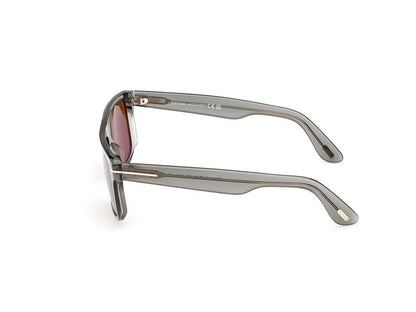 Shiny Grey Male Sunglasses Tom Ford 889214384805