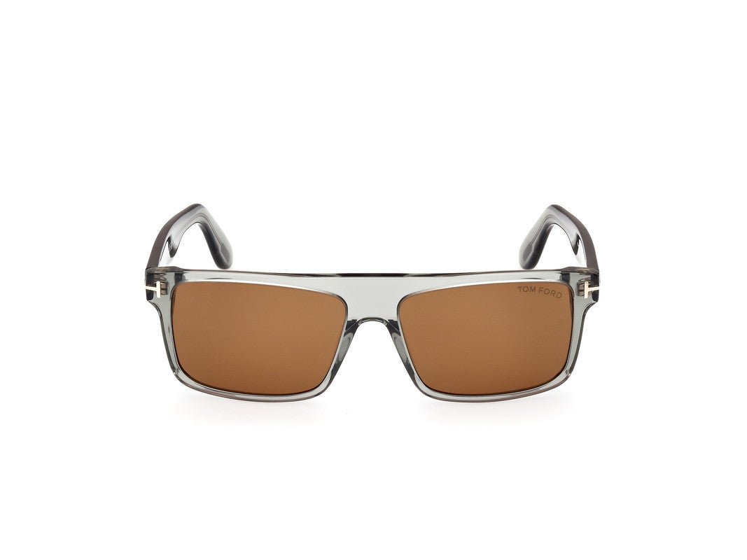 Shiny Grey Male Sunglasses Tom Ford 889214384805