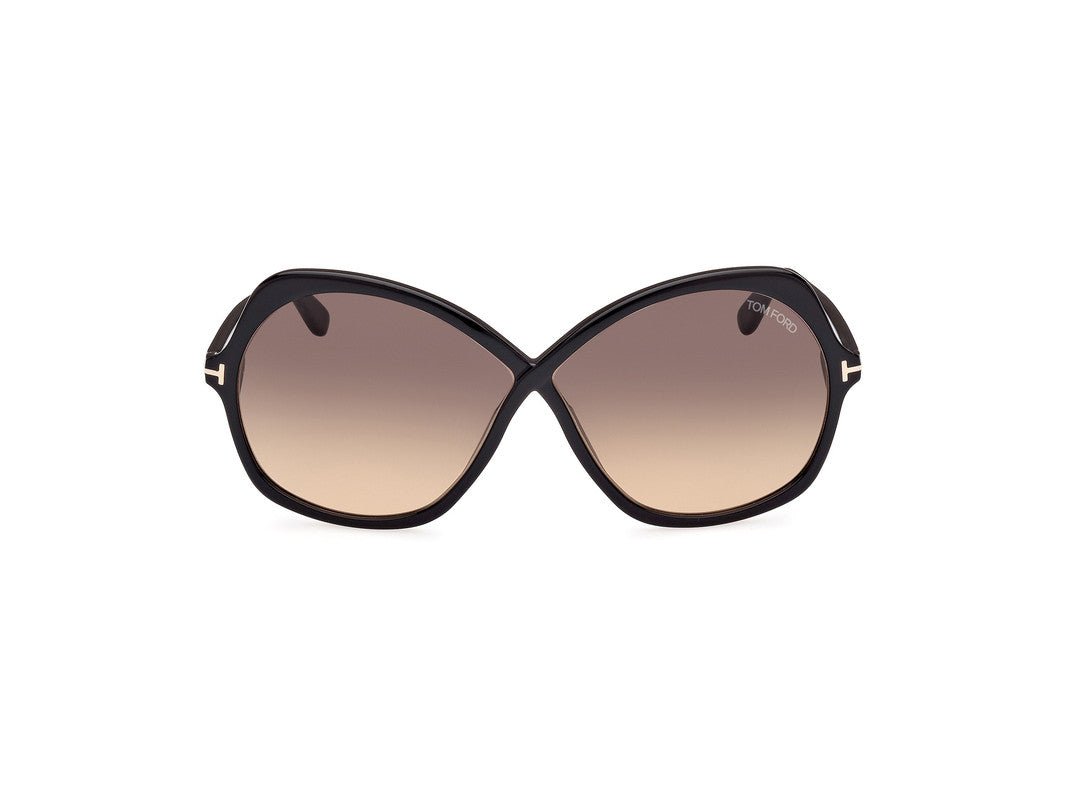 Shiny Black Female Sunglasses Tom Ford 889214385376