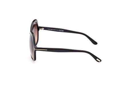 Shiny Black Female Sunglasses Tom Ford 889214385376