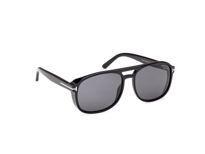 Shiny Black Smoke Male Sunglasses Tom Ford 889214403308