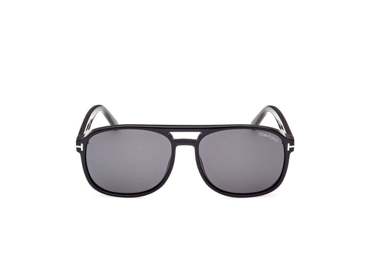 Shiny Black Smoke Male Sunglasses Tom Ford 889214403308