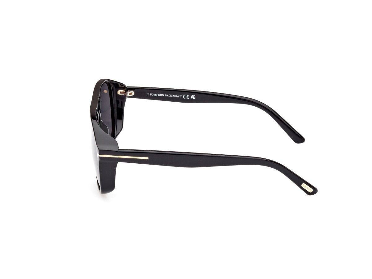 Shiny Black Smoke Male Sunglasses Tom Ford 889214403308