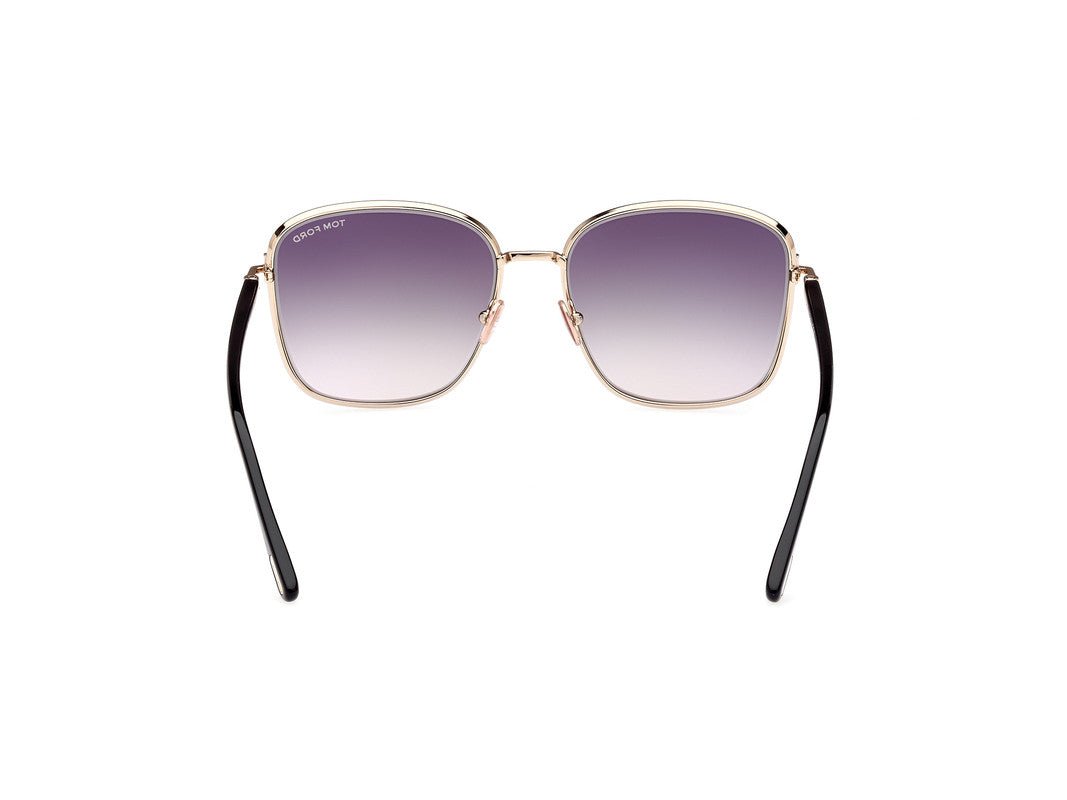 Shiny Rose Gold Female Sunglasses Tom Ford 889214403520